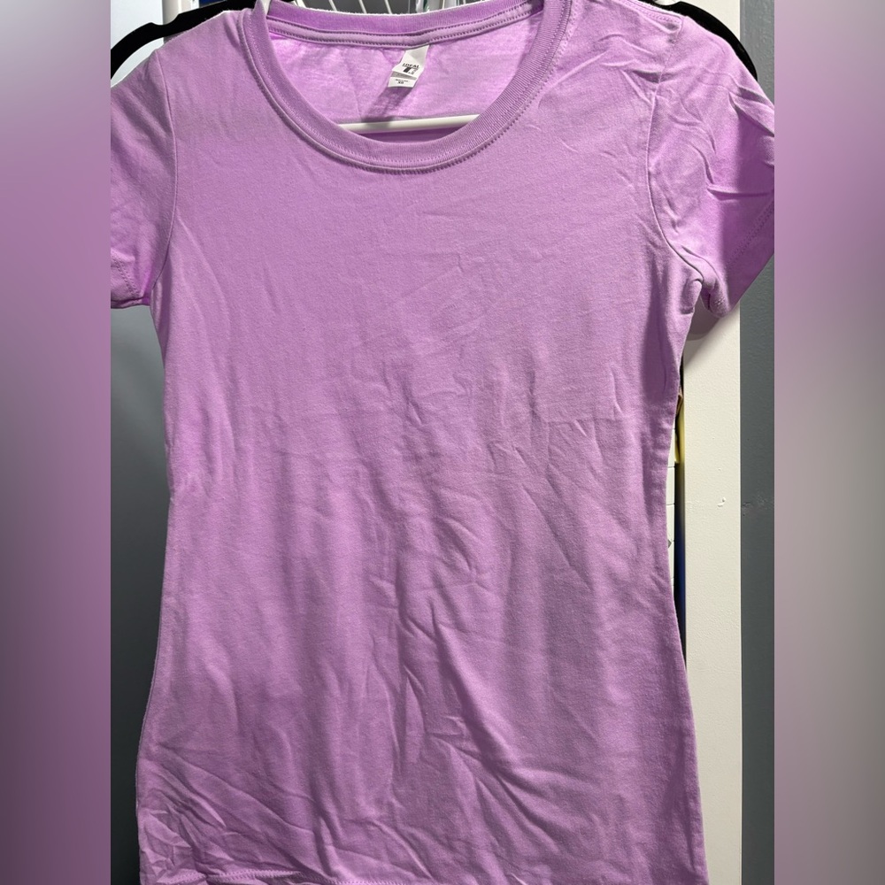 Girls' Lavender Crewneck Tee - Soft Cotton